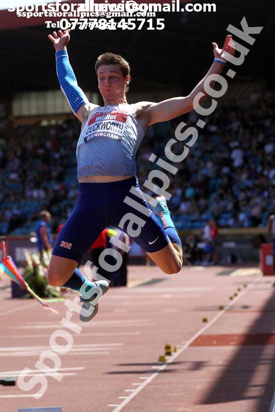 Mens long jump, 2019 Muller British Championships, Alexander Stadium, Birmingham. Photo: David T. Hewitson/Sports for All Pics